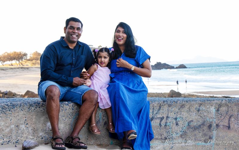 Family of three — seaside