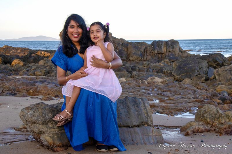 Mother and daughter — golden hour